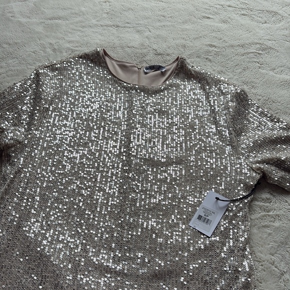 Devoted Champagne Sequin Dress Size Small - Picture 2 of 6